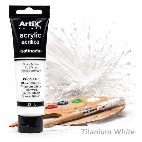 arba akrylowa Artix Titanium White 35 ml – klasyczna biel o satynowym wykończeniu