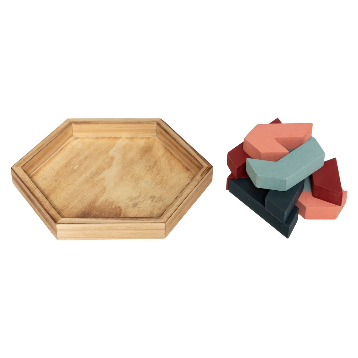 Drewniana układanka edukacyjna, puzzle