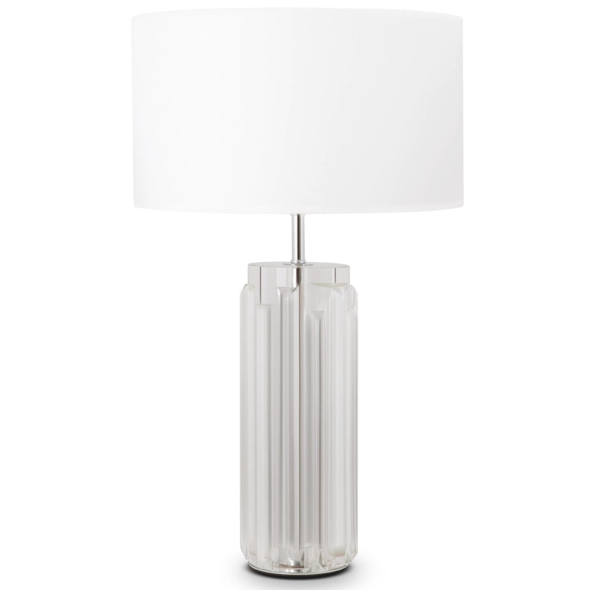 Lampa stołowa z abażurem Muse MOD304TL-01CH szklana biała