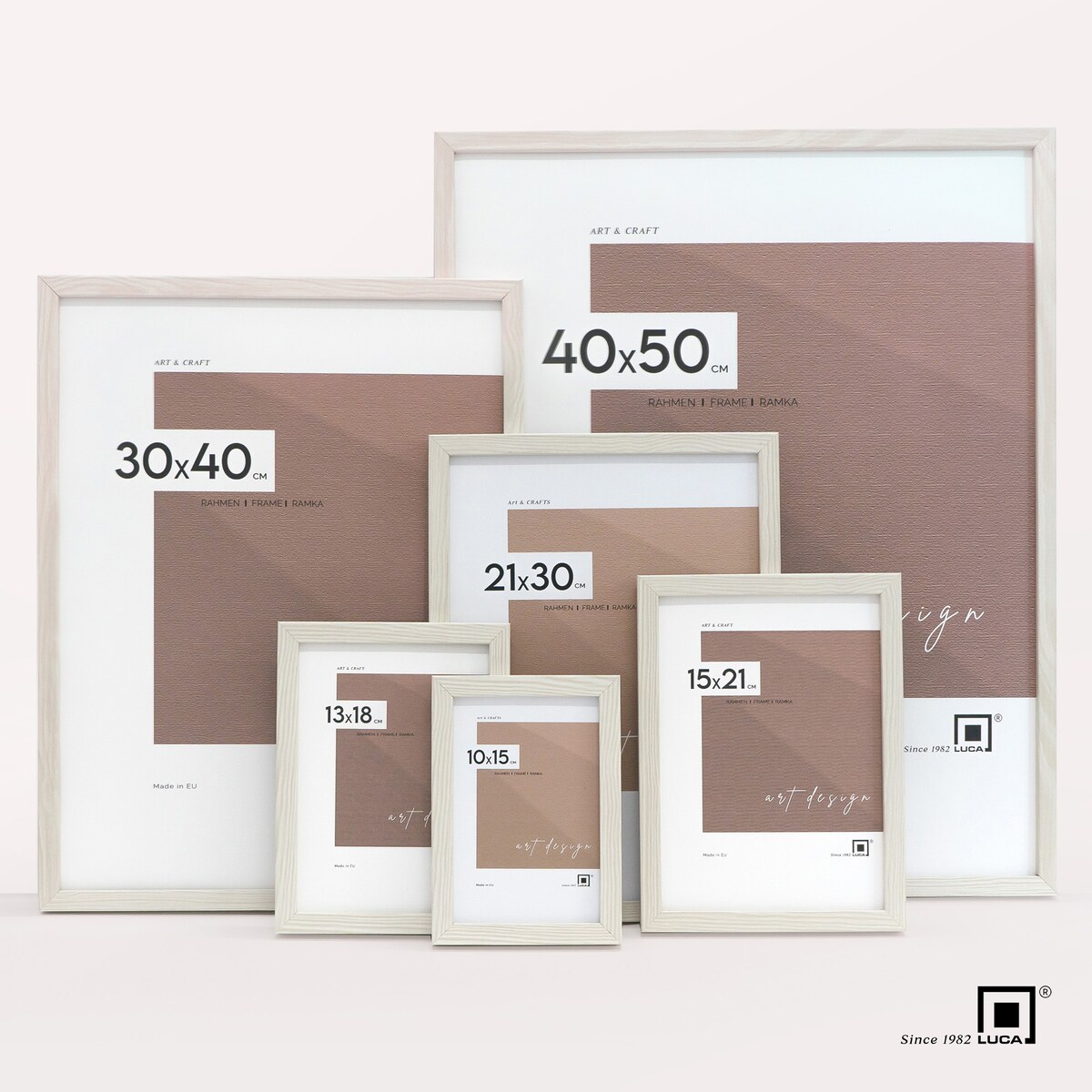 Biała ramka na zdjęcia 10x15 cm rama MDF z plexi wisząca stojąca klasyczna ramka