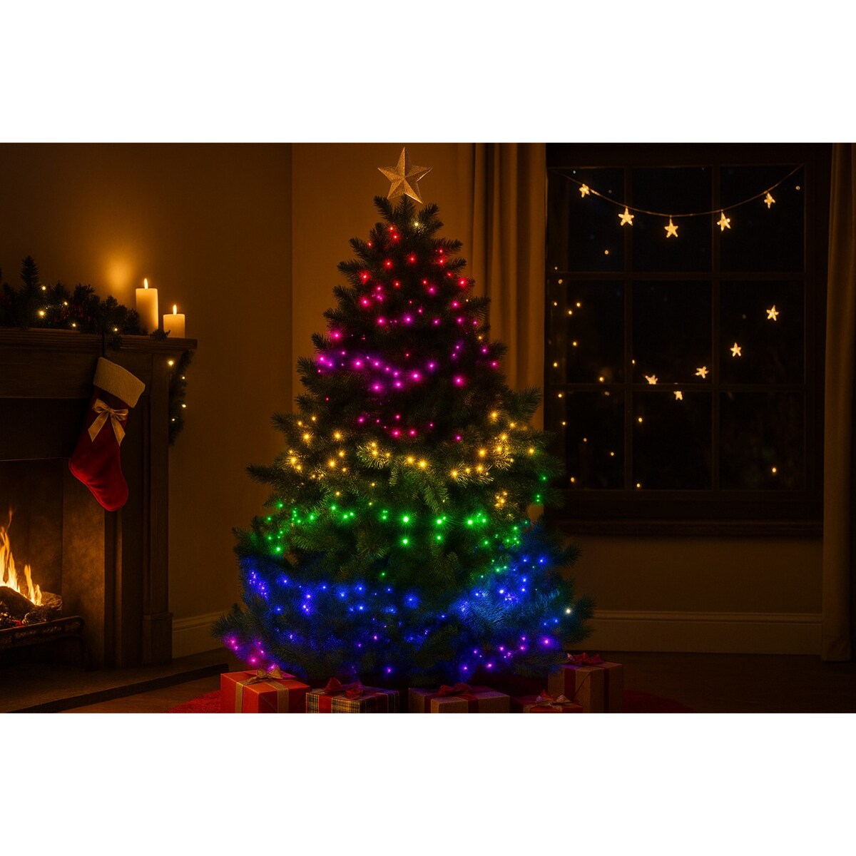 Lampki choinkowe LED z efektem bieżącej wody, 800 cm