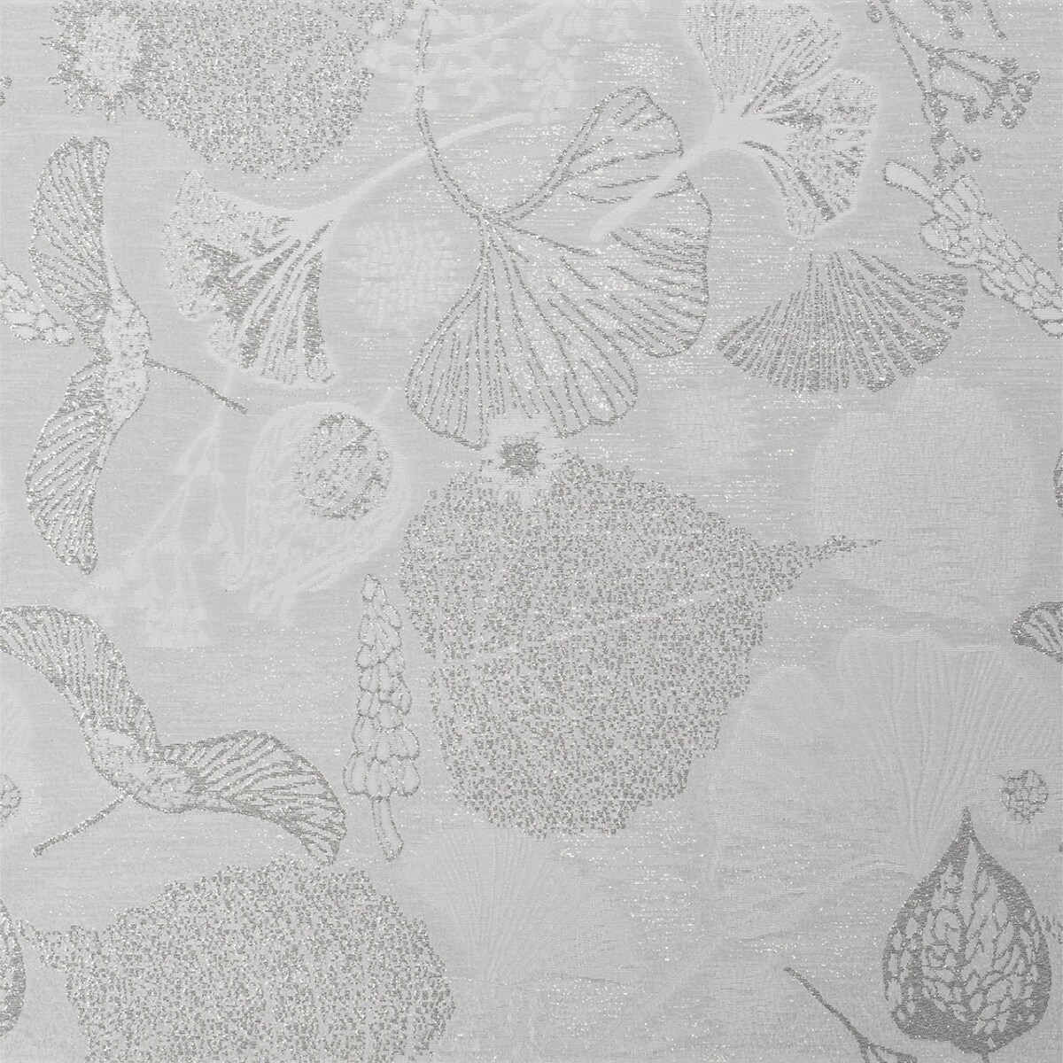 Obrus plamoodporny Srebrny Miłorząb - 120x120 cm - srebrny