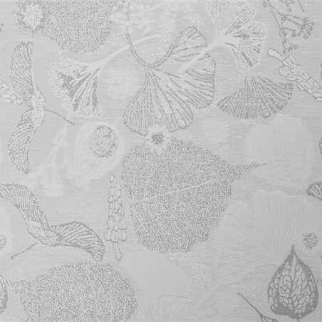 Obrus plamoodporny Srebrny Miłorząb - 120x120 cm - srebrny