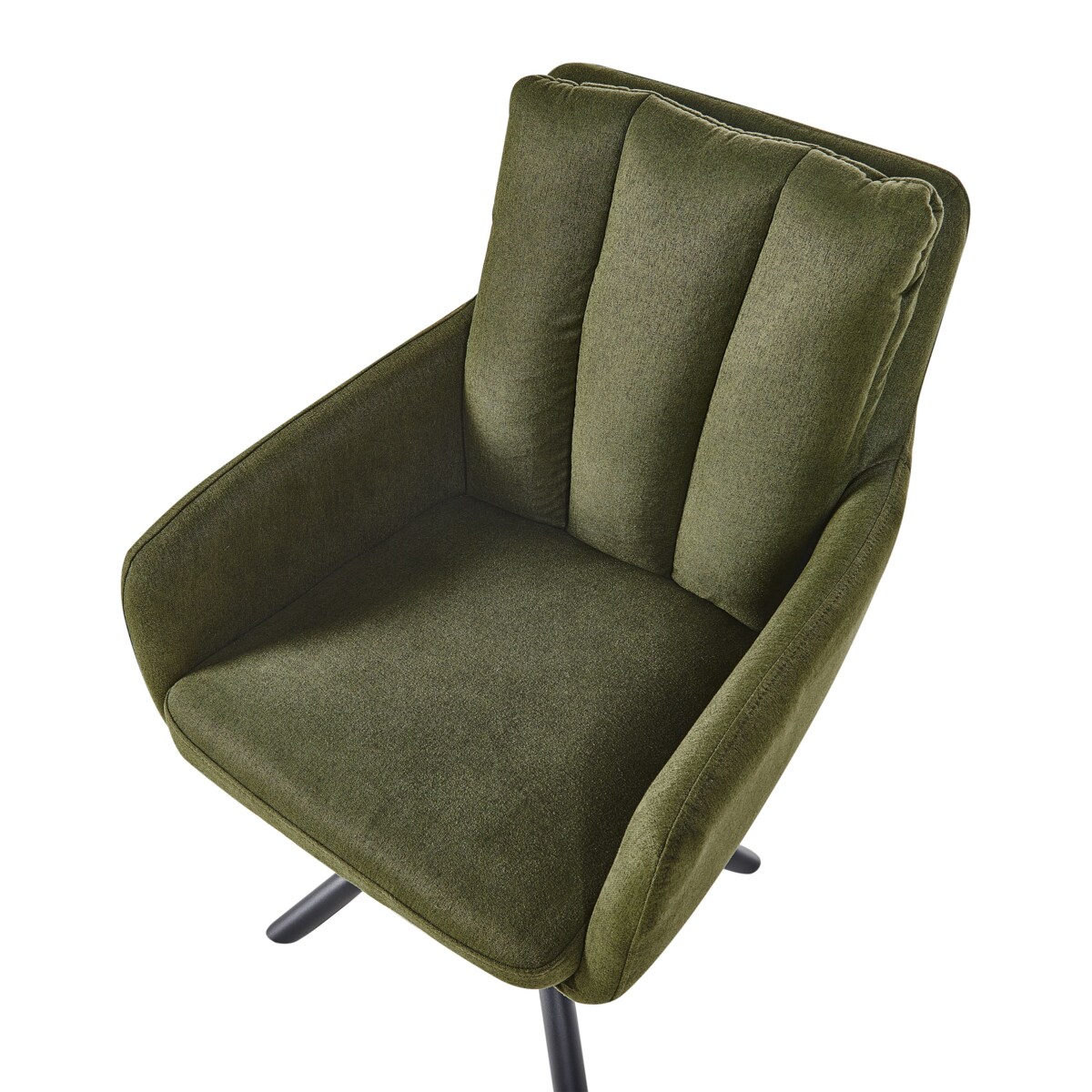 Zestaw 2 krzeseł do jadalni SARDOAL Tkanina Ciemnozielony