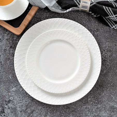 VILLA ITALIA Talerz płytki porcelanowy 28 cm ROMA white