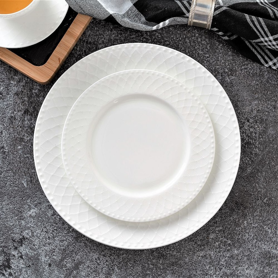 VILLA ITALIA Talerz płytki porcelanowy 28 cm ROMA white