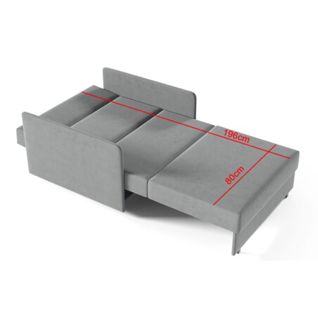 Sofa fotel rozkładany Amerykanka York I pikowana tkanina Kronos 53