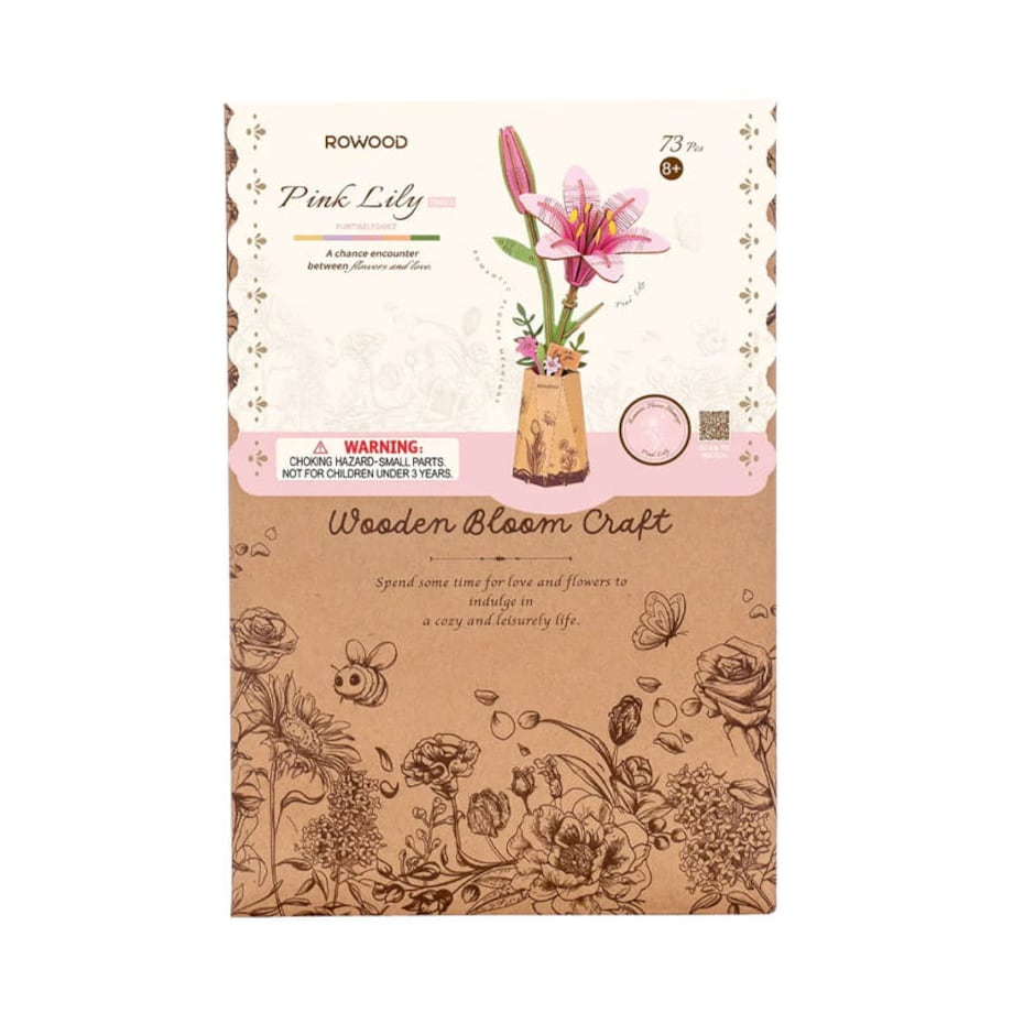 Różowa lilia DIY - kwiaty Robotime