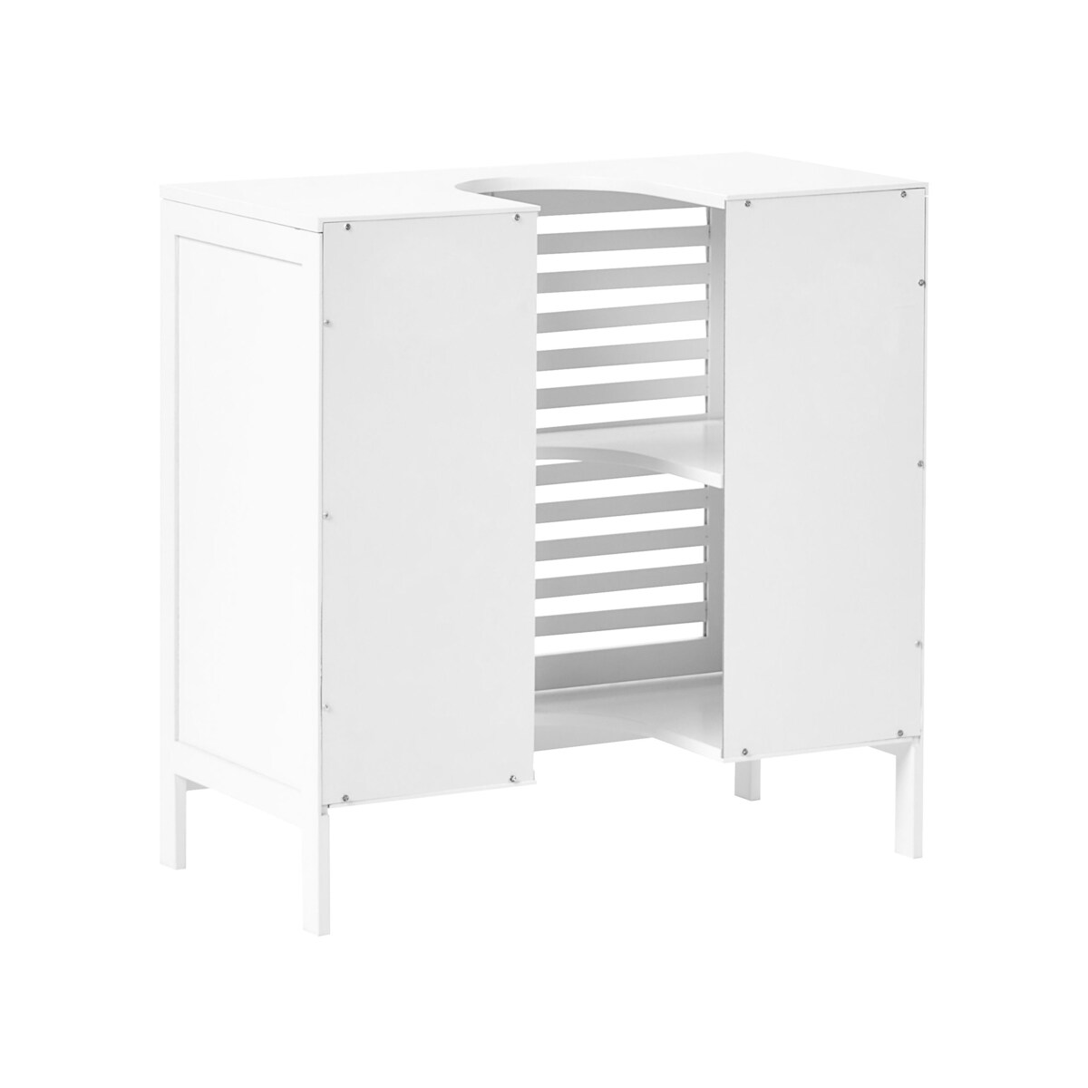 Szafka pod umywalkę MISSOULA Drewno bambusowe 60 cm Biały