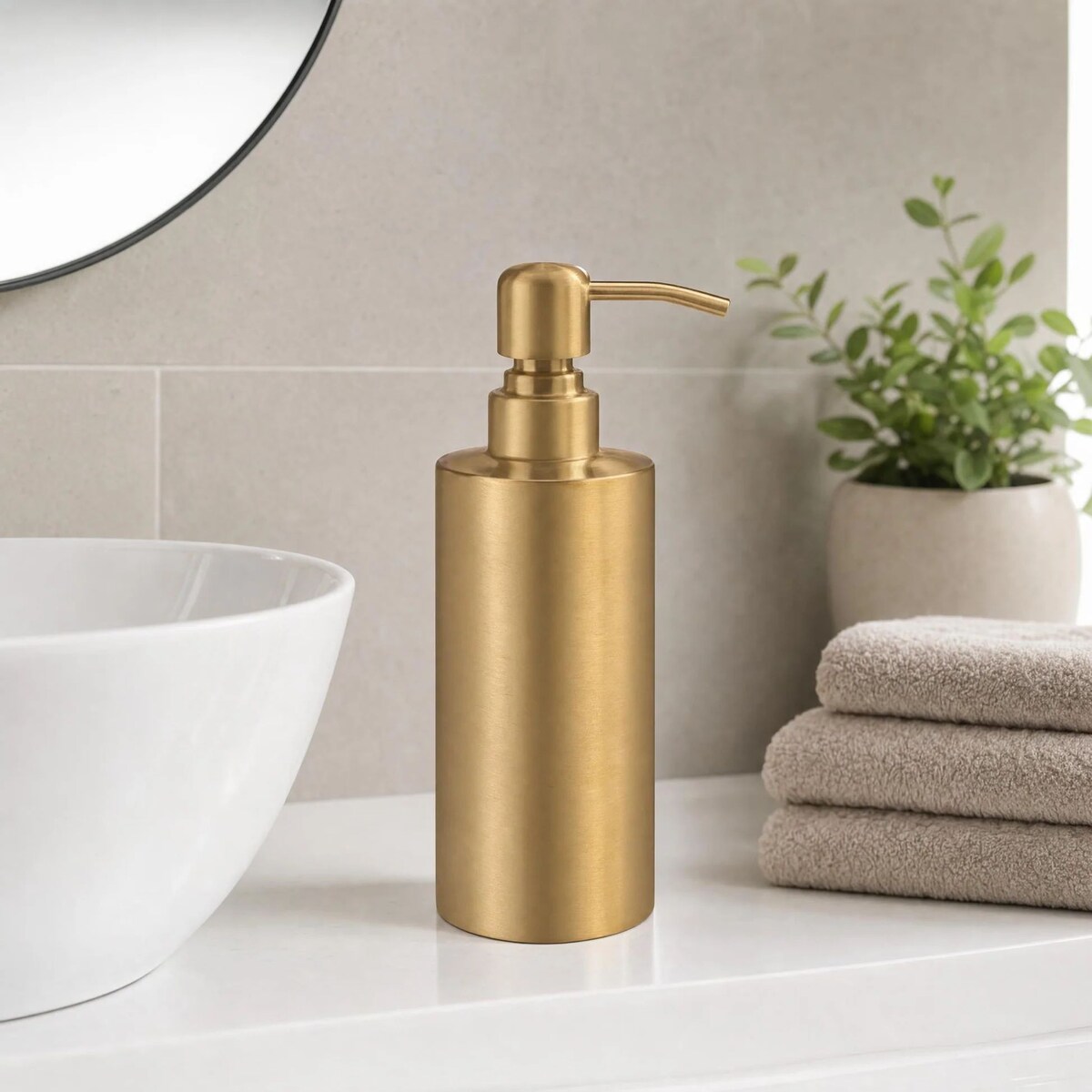 Kleine Wolke Glam Dozownik do mydła złoty mat Gold matt stal szlachetna
