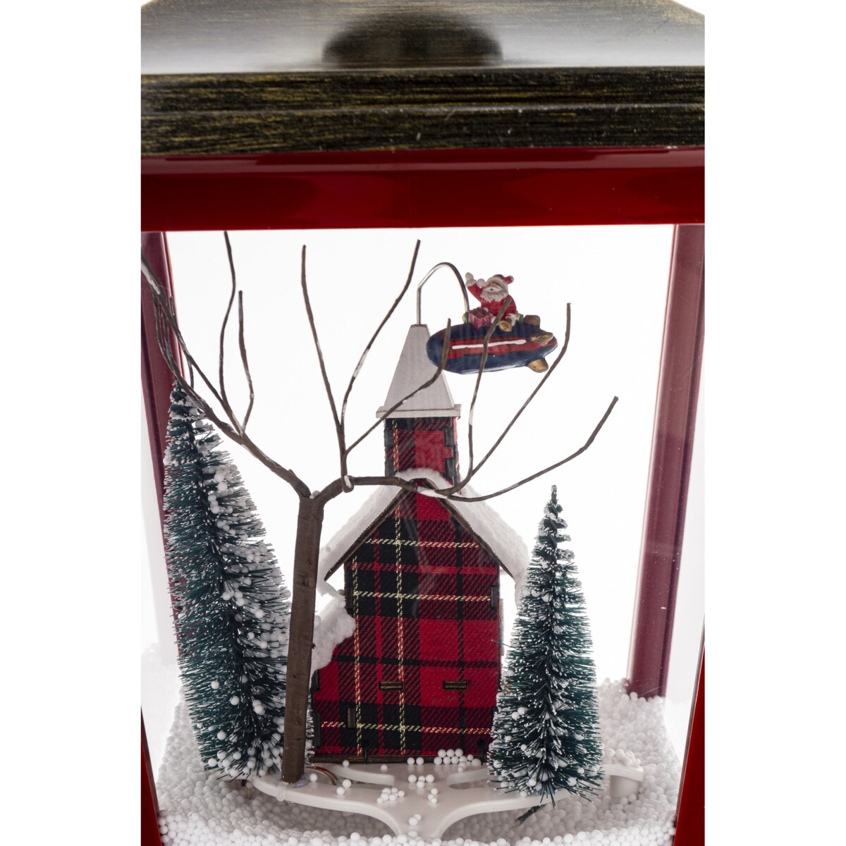 Latarnia świąteczna LED 185x37,5x37,5 cm MAYAK czarna z pozytywką