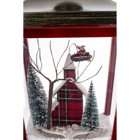 Latarnia świąteczna LED 185x37,5x37,5 cm MAYAK czarna z pozytywką