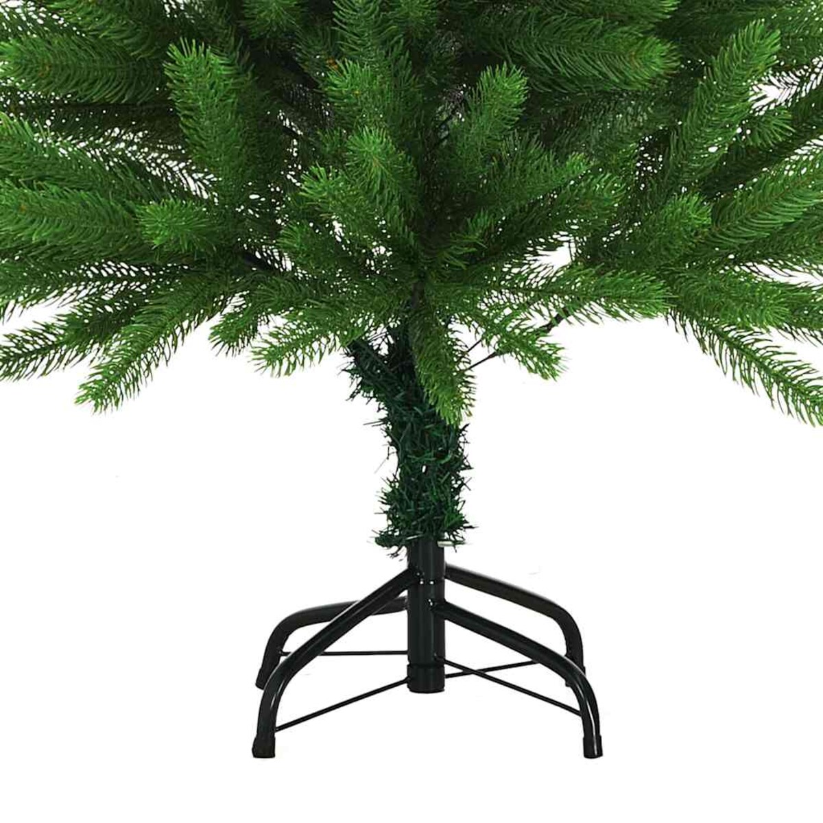 vidaXL Sztuczna choinka z lampkami i bombkami, 120 cm, zielona