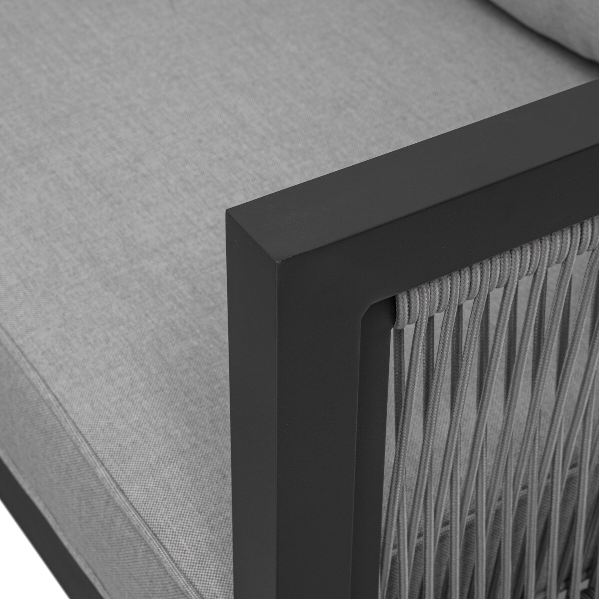 Meble ogrodowe aluminiowe narożnik stół PORTOFINO szare