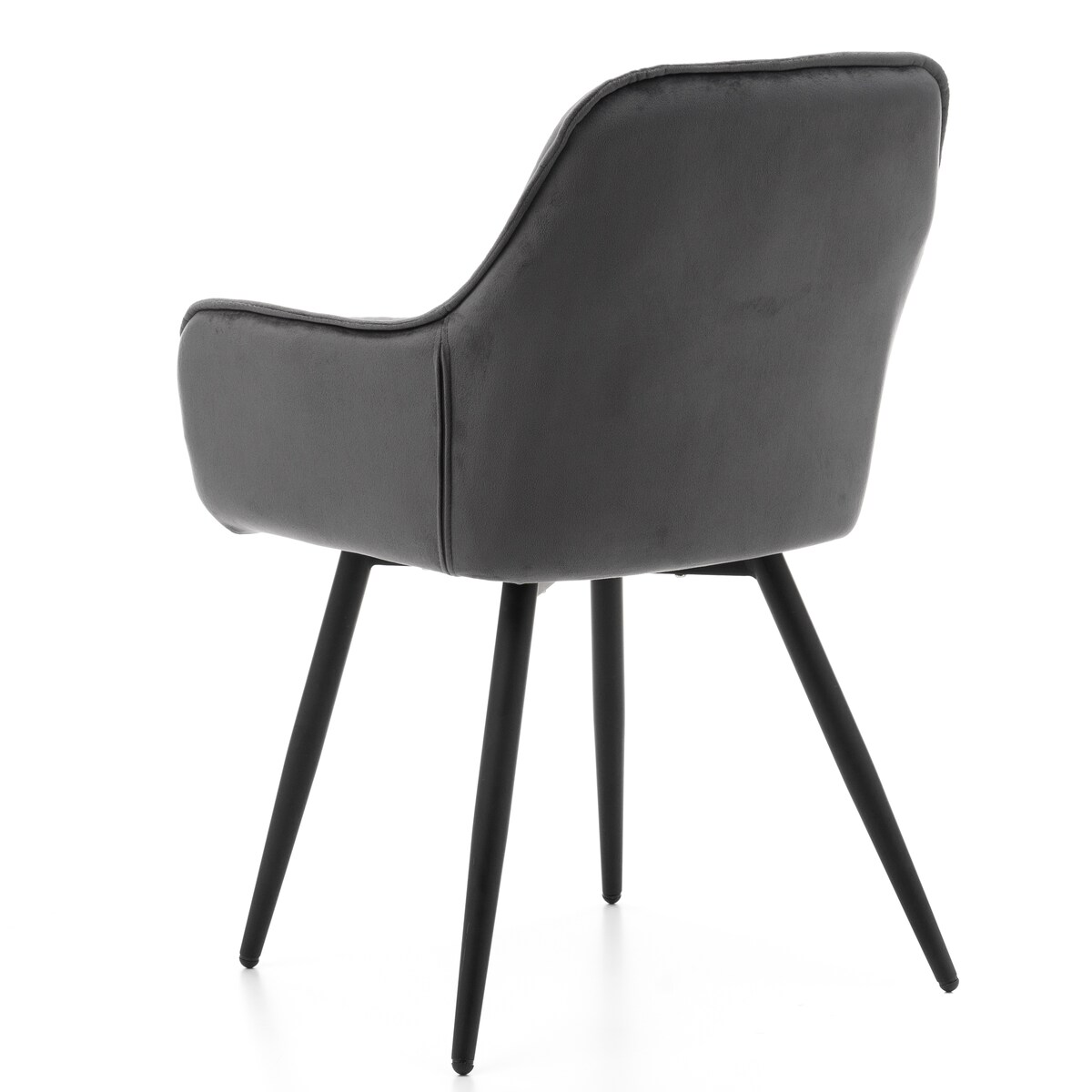 Krzesło tapicerowane pikowane do salonu jadalni welurowe SIENA szare