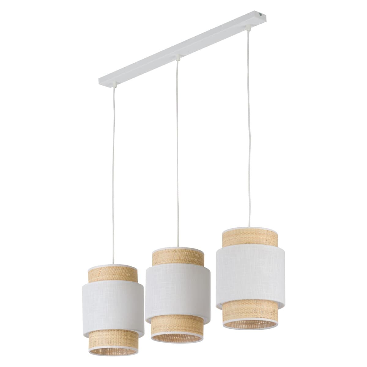 Wisząca lampa potrójna nad stół Boho 5654 TK Lighting ekologiczna biała