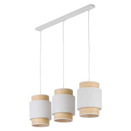 Wisząca lampa potrójna nad stół Boho 5654 TK Lighting ekologiczna biała