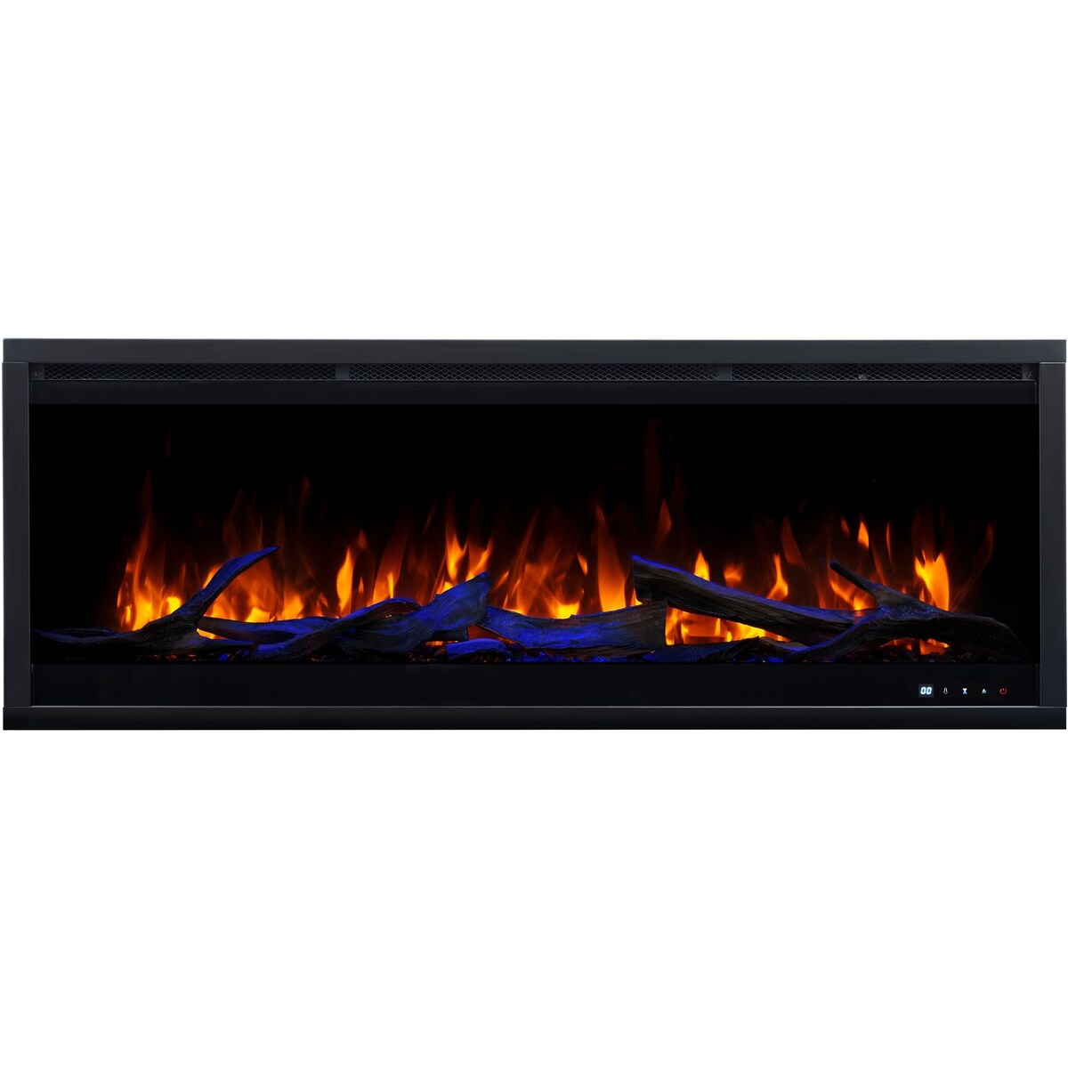 Kominek elektryczny AFLAMO Royal 3D 140 - ścienny i do zabudowy - 140x48x22 cm - kominek LED z funkcją grzania 750/1500 W