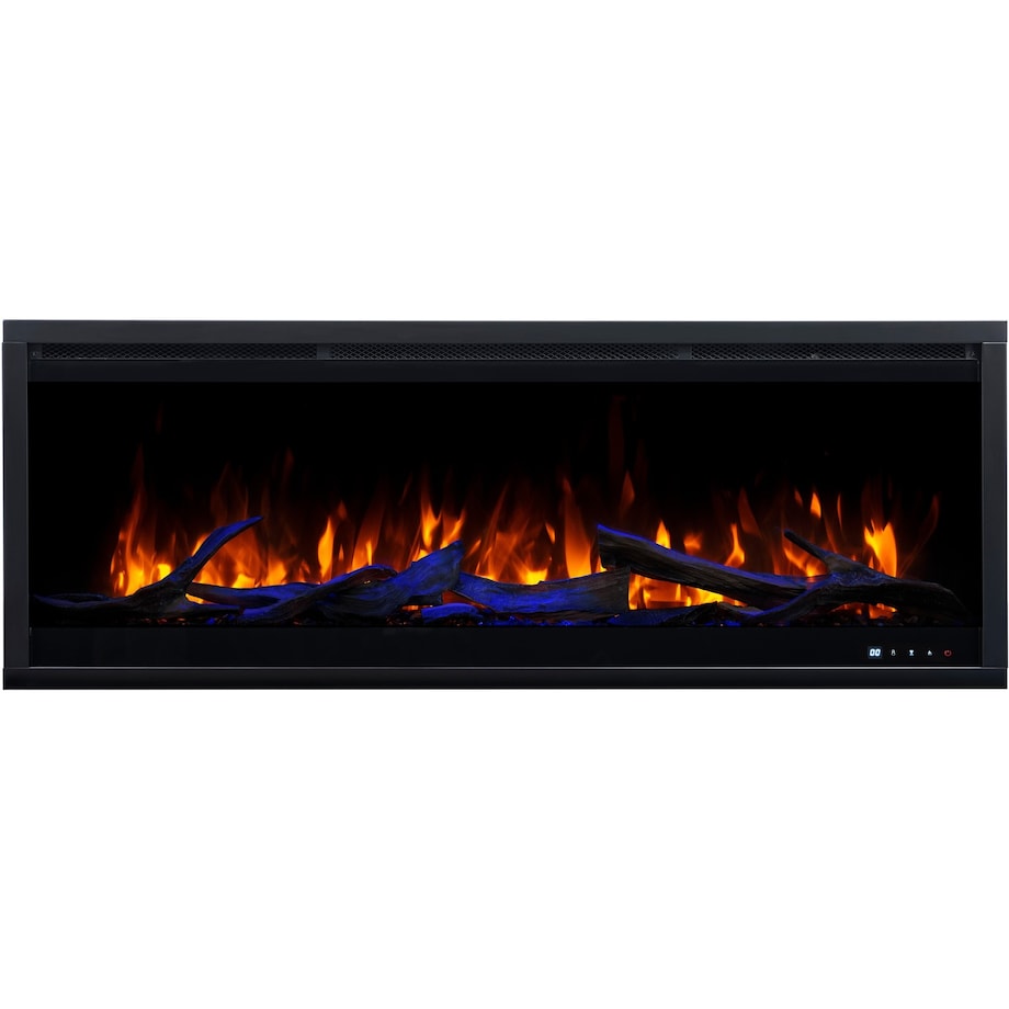 Kominek elektryczny AFLAMO Royal 3D 140 - ścienny i do zabudowy - 140x48x22 cm - kominek LED z funkcją grzania 750/1500 W