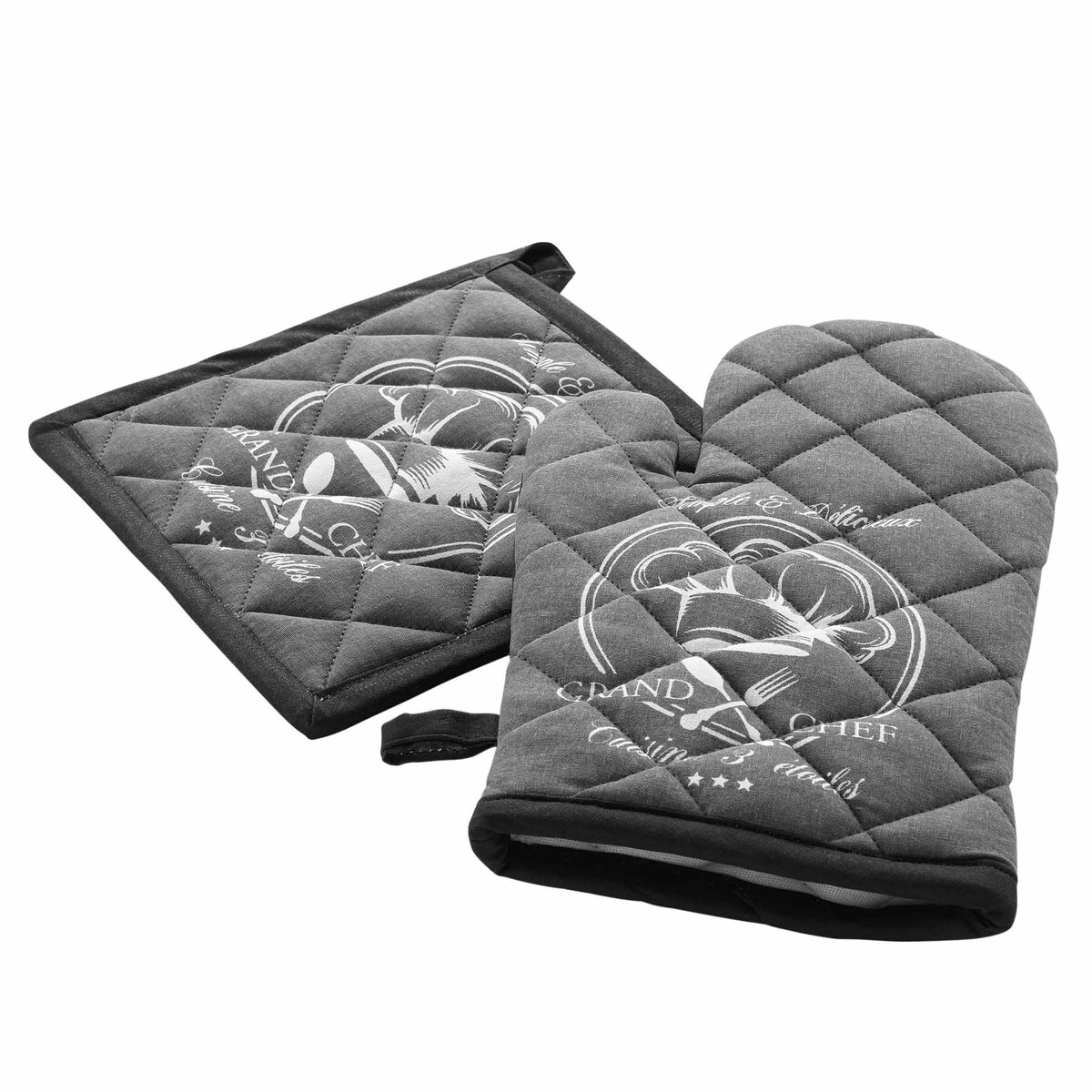 Komplet kuchenny: rękawica kuchenna i łapka GRAND CHEF