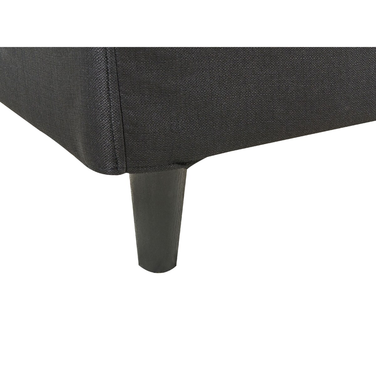 Łóżko tapicerowane 140 x 200 cm czarne FITOU