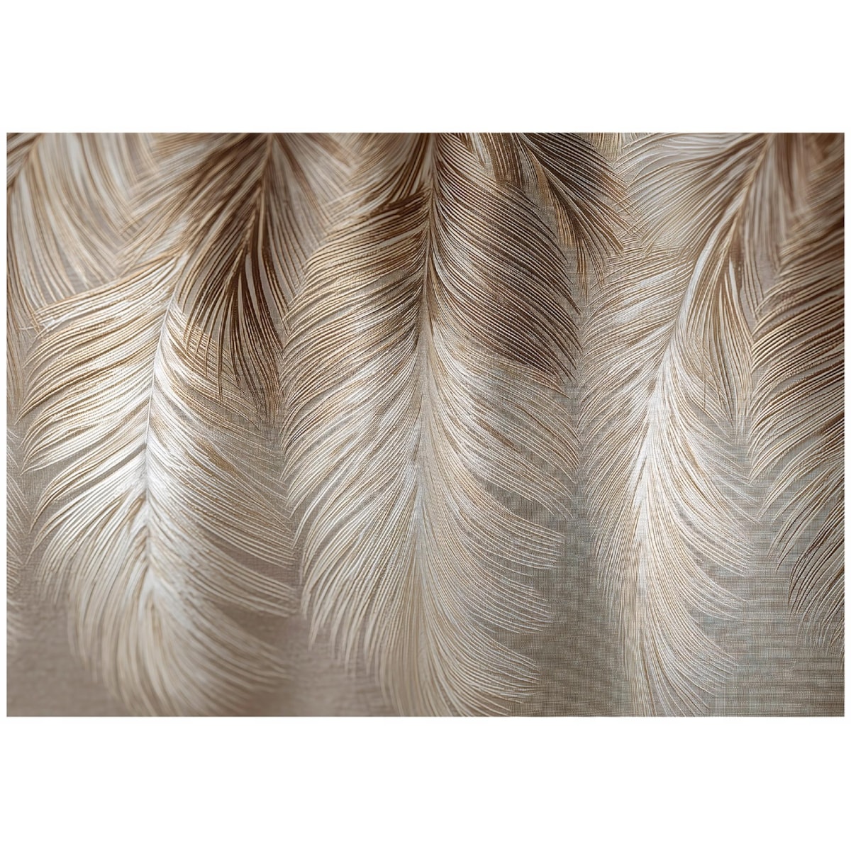 Fototapeta Do Sypialni Salonu Na Flizelinie Pióra Liście Brązowy 300x210