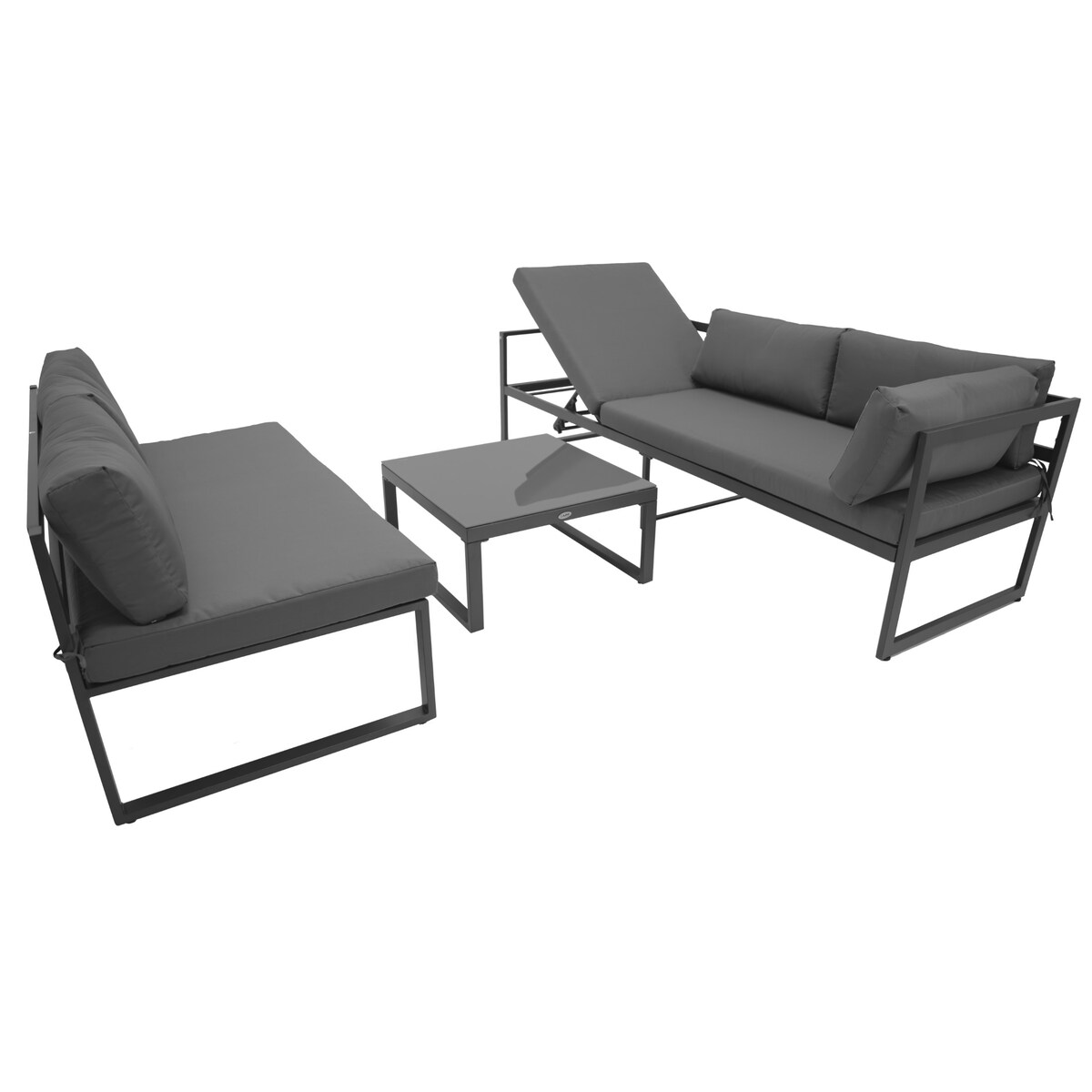 ZESTAW MEBLI OGRODOWYCH narożnik sofa stolik komplet NA OGRÓD TARAS leżanka