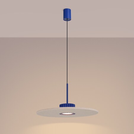 Lampa wisząca OVO 1 ultramaryna/beżowa filc Gx53