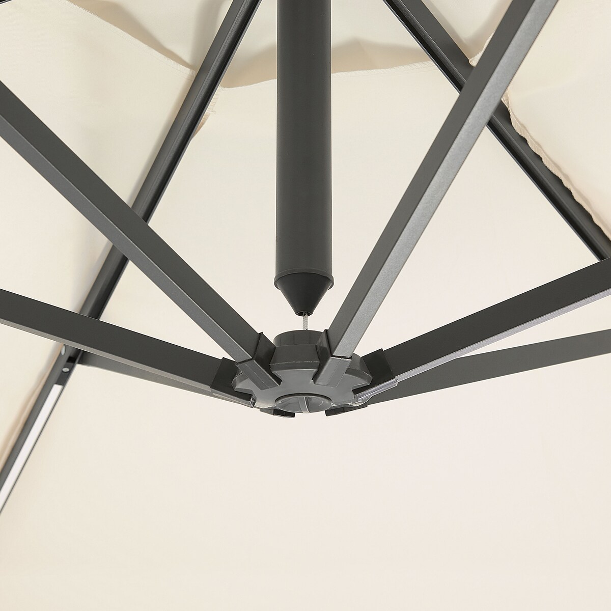 Parasol ogrodowy na wysięgniku LED 285 cm CORVAL Beżowy