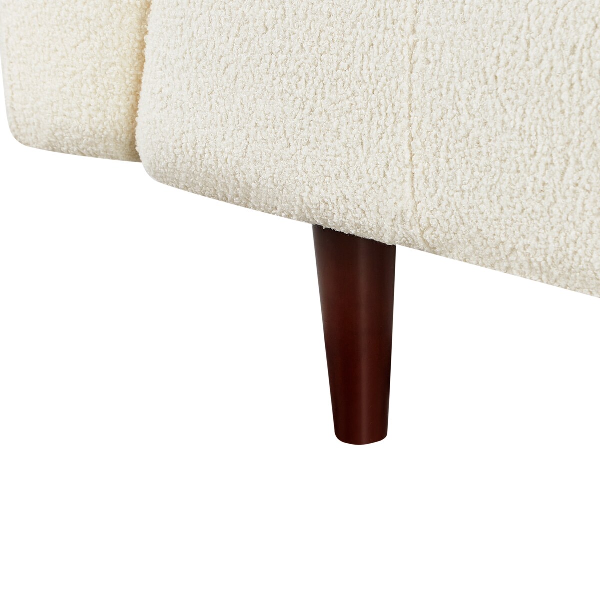 Sofa dla 3 osób BYSKE Boucle Złamana biel