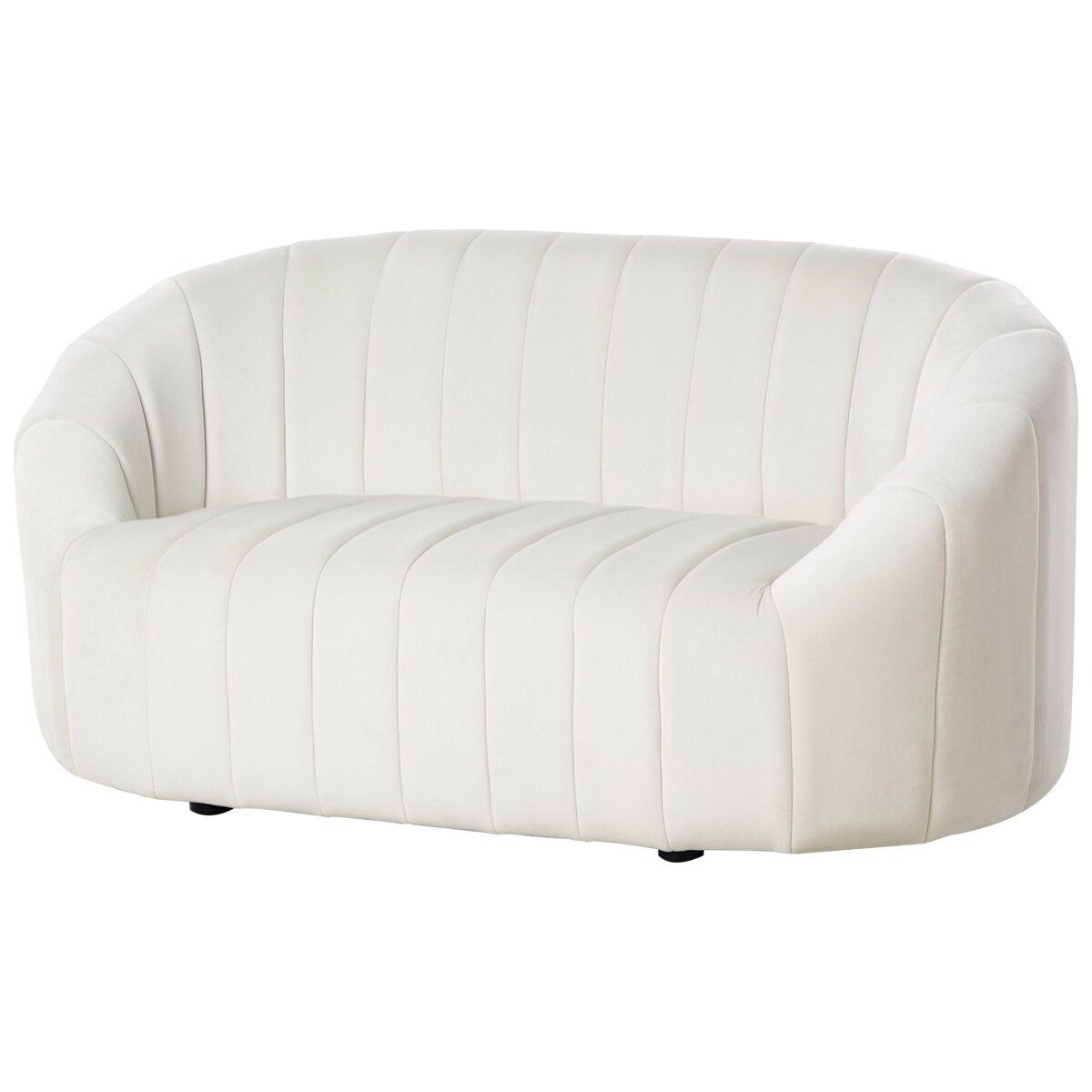 Komplet wypoczynkowy welurowy 6-osobowy złamana biel MALUNG