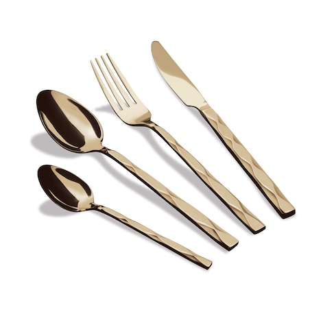 Komplet sztućców 24-ele dla 6 osób błyszczące szampańskie sztućce BERLINGER HAUS