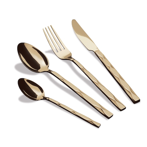 Komplet sztućców 24-ele dla 6 osób błyszczące szampańskie sztućce BERLINGER HAUS