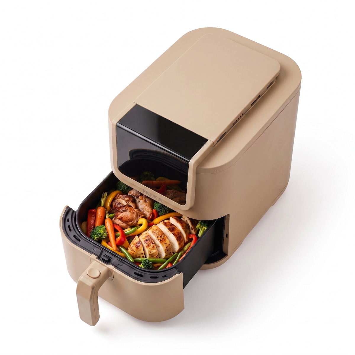 Frytkownica beztłuszczowa Air Fryer 5 L 1500 W HU.KA CrunchUp - Dune Sand
