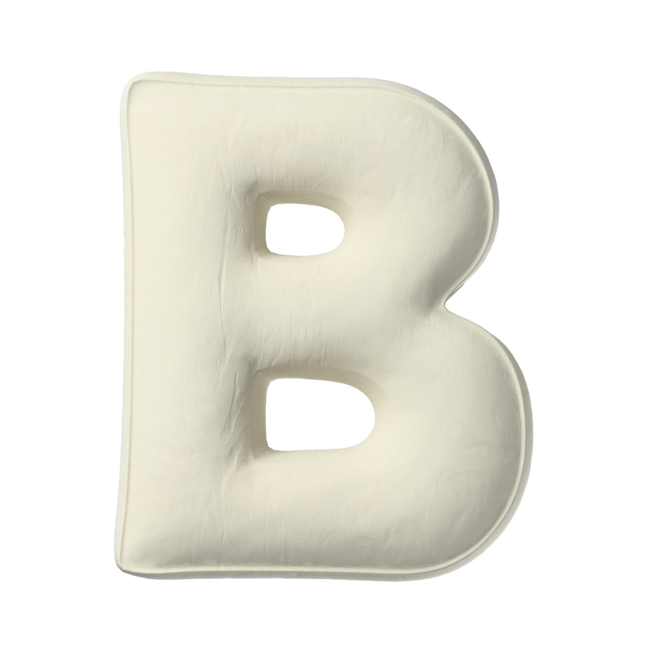 Poduszka literka B, śmietankowa biel, 30x40cm, Posh Velvet