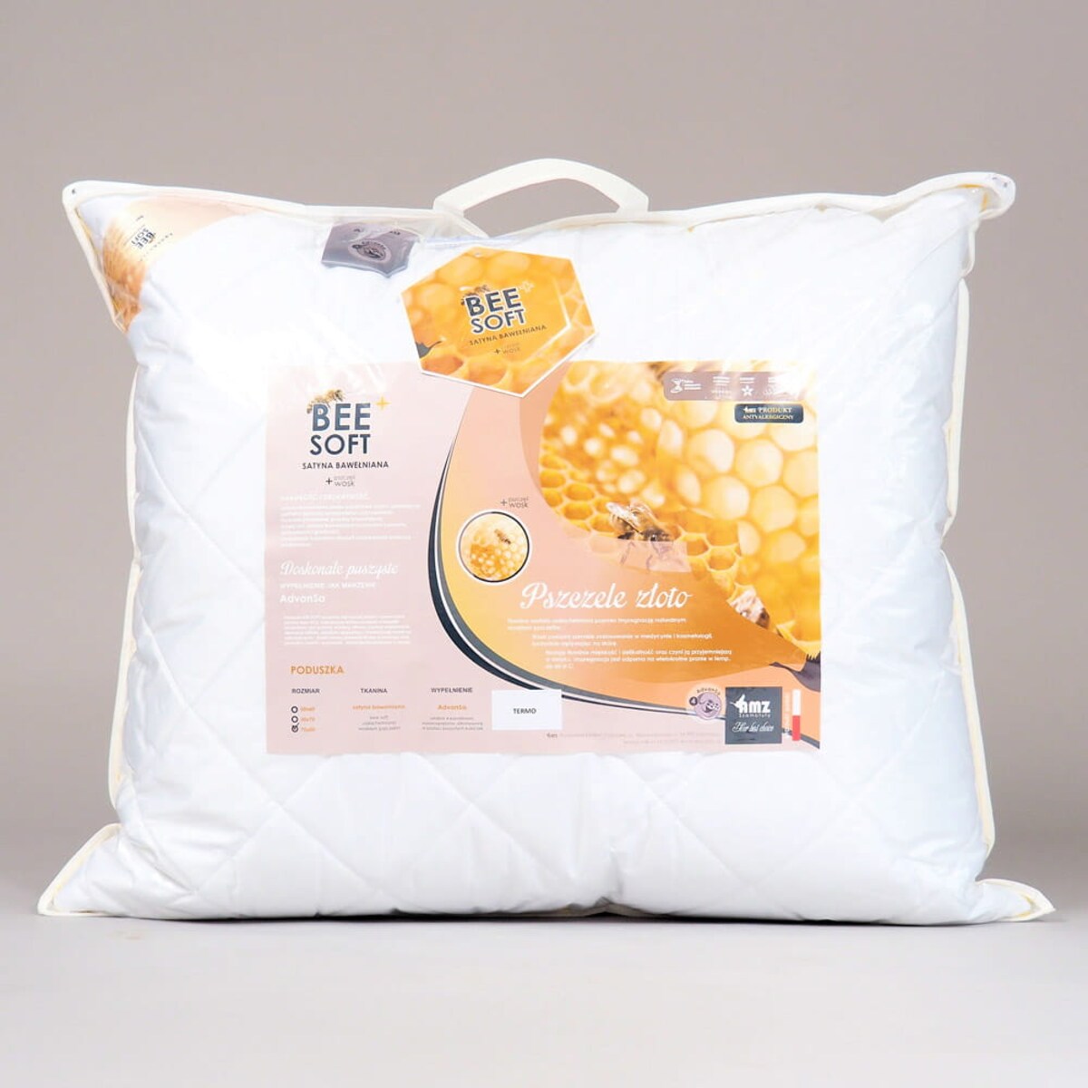 Poduszka Bee Soft Satyna Bawełniana Pikowana, 50 x 60 cm, AMZ