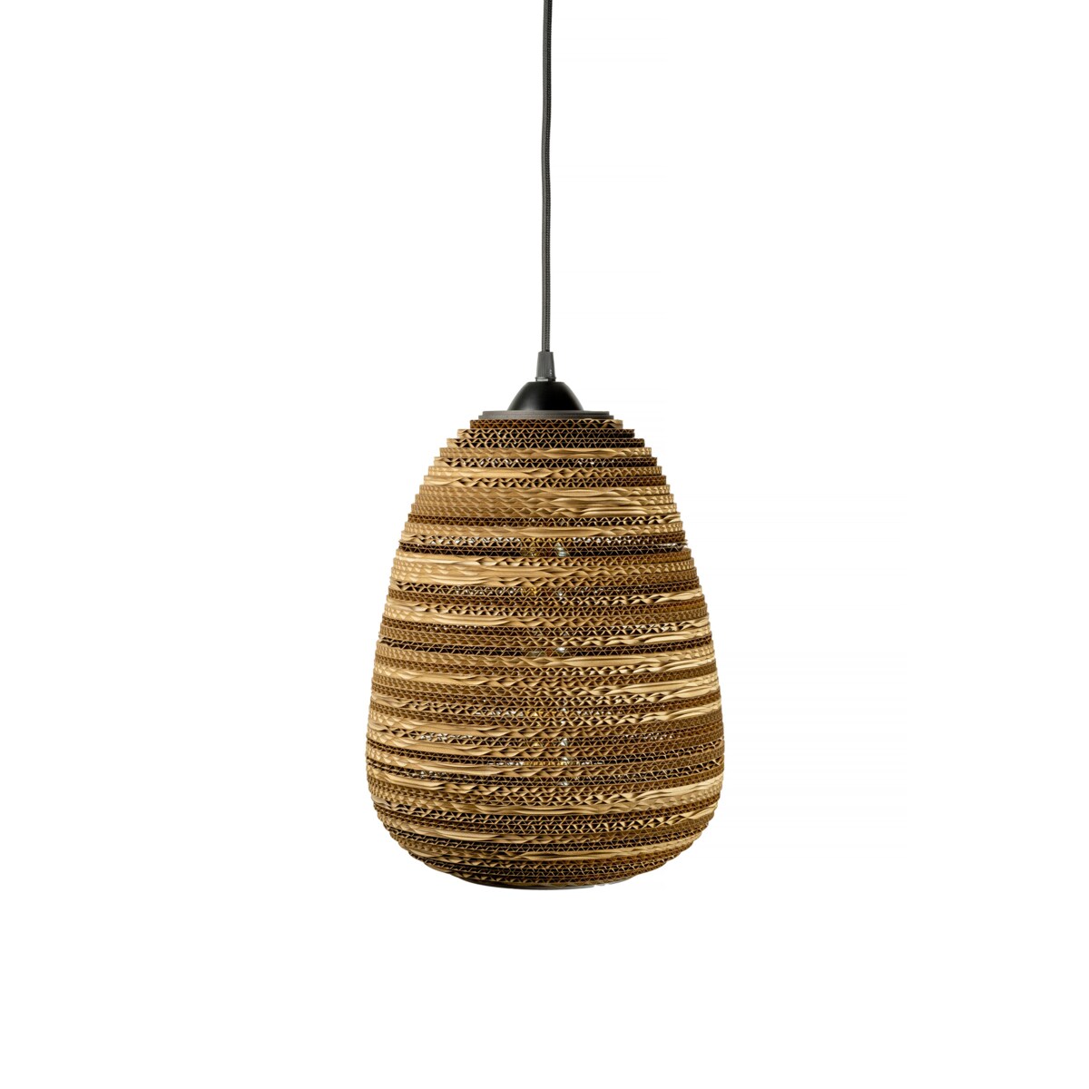 Ekologiczna lampa wisząca z tektury - ORGANIC M
