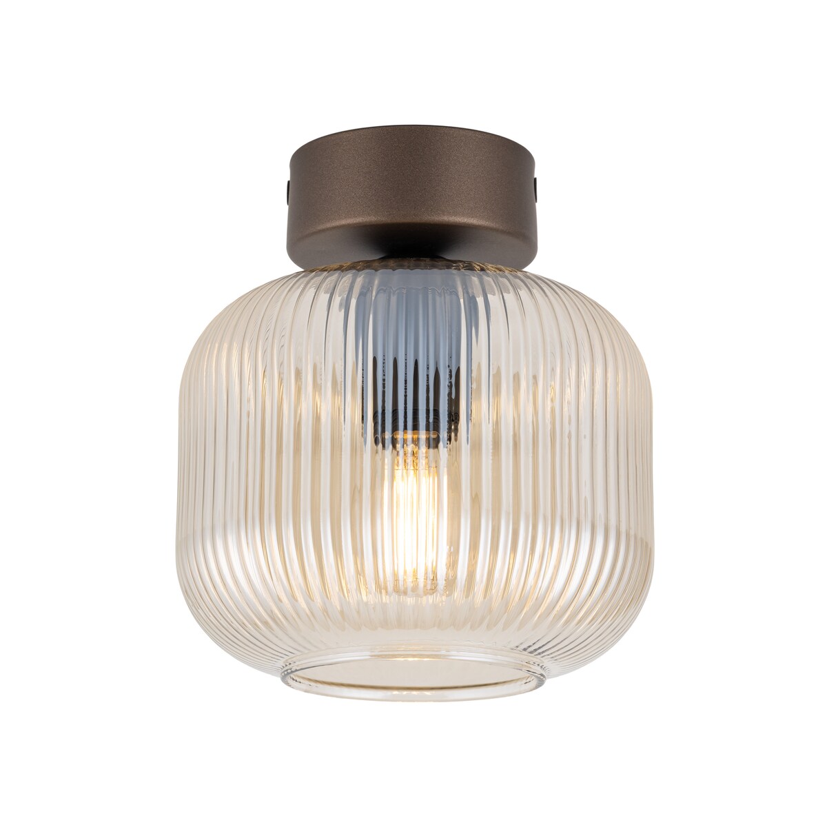 Plafon sufitowy TK Lighting SALVIA 11358 brązowy bursztynowe szkło E14 nowoczesna lampa do salonu kuchni i sypialni