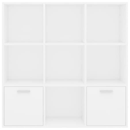vidaXL Regał na książki, biały, 98x30x98 cm, materiał drewnopochodny