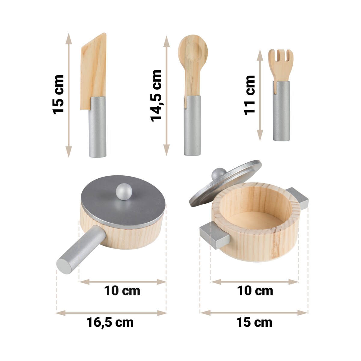 Kuchnia drewniana dla dzieci retro + akcesoria ZESTAW Ricokids