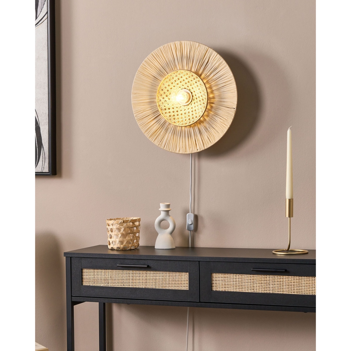 Lampa ścienna YAAPI Papier Naturalny