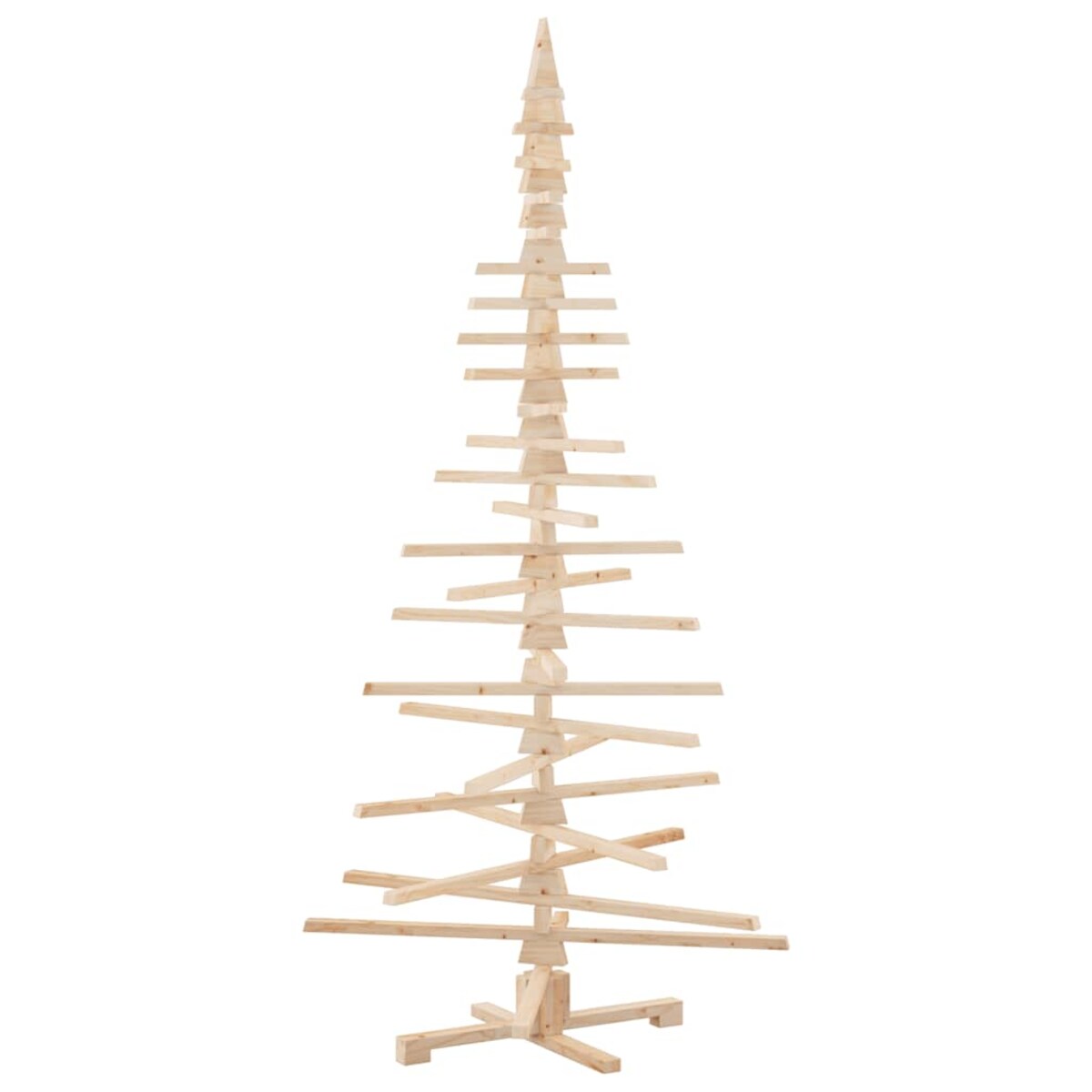 vidaXL Drewniana choinka do udekorowania, 210 cm, lite drewno sosnowe
