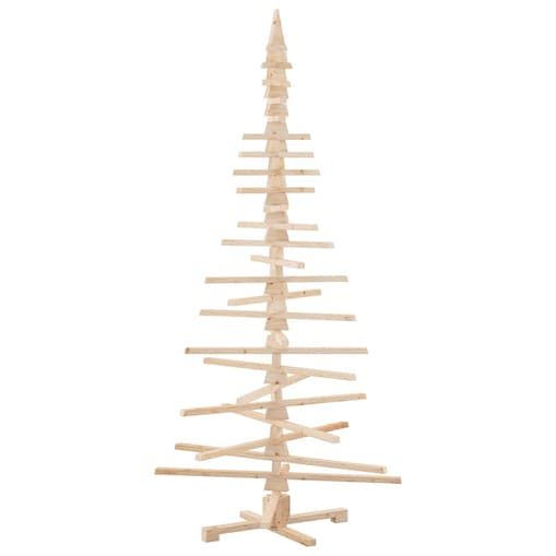 vidaXL Drewniana choinka do udekorowania, 210 cm, lite drewno sosnowe