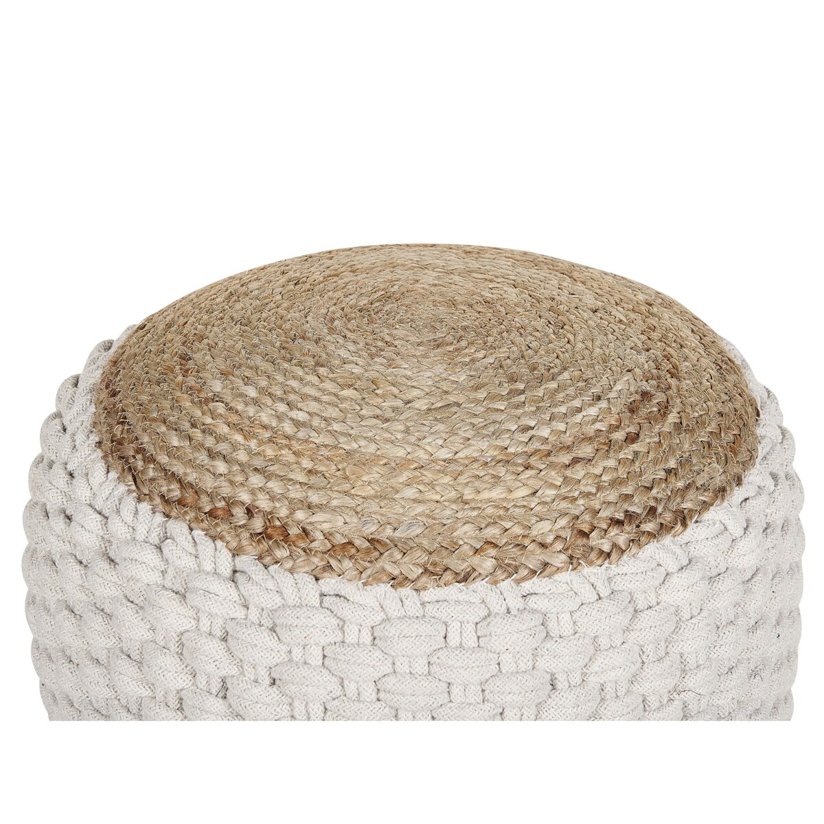 Puf bawełniany 50 x 35 cm biało-beżowy AIZA