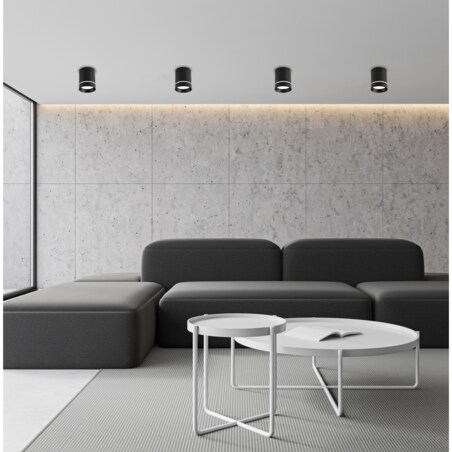 LAMPA sufitowa 2282787 Candellux metalowa OPRAWA tuba plafon z paskiem czarna