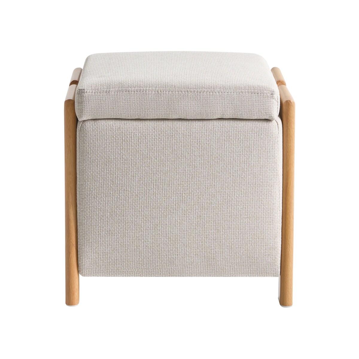 Puf ze schowkiem EDLAND Jasnobeżowy