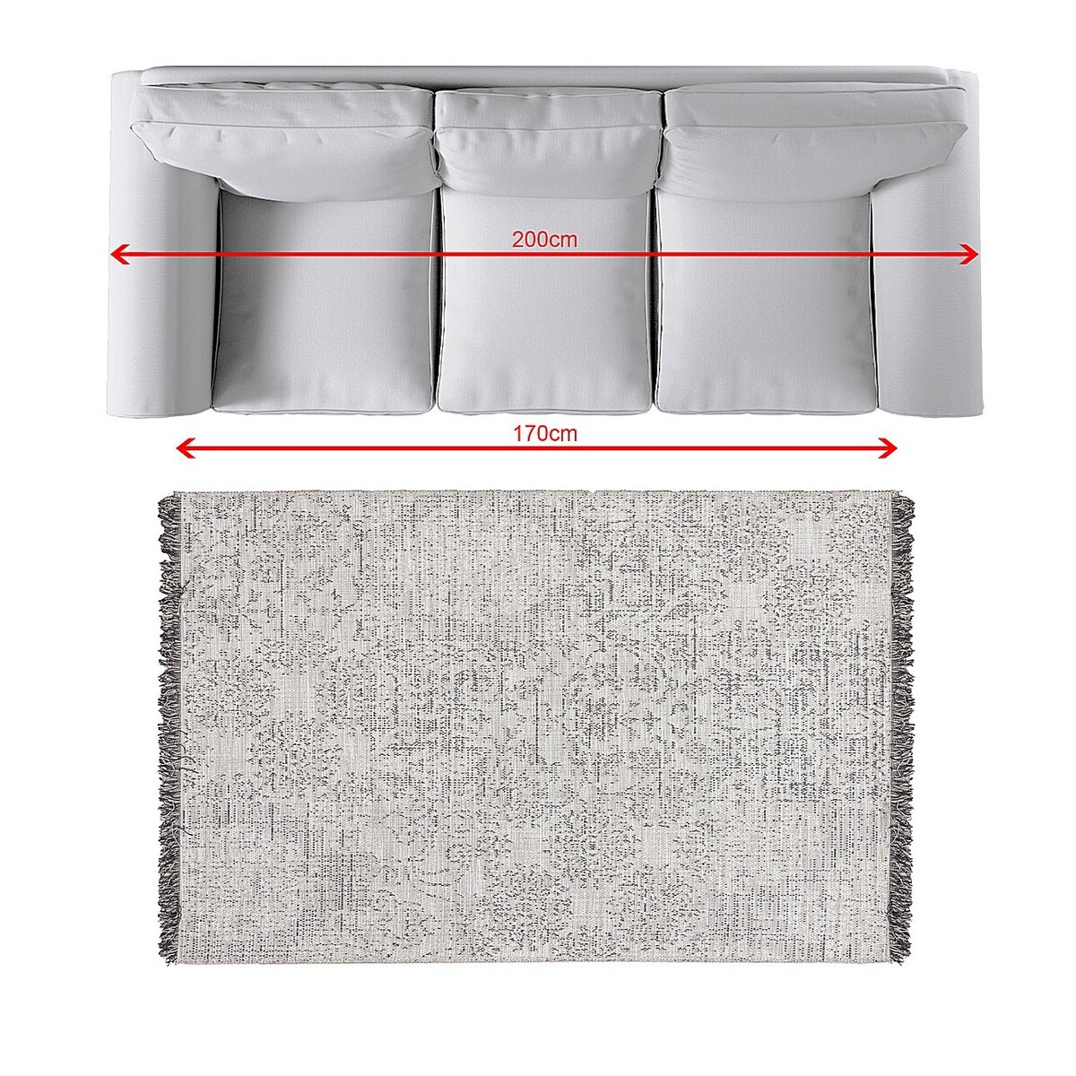 Dywan Tweed grey 120x170cm, 120 x 170 cm