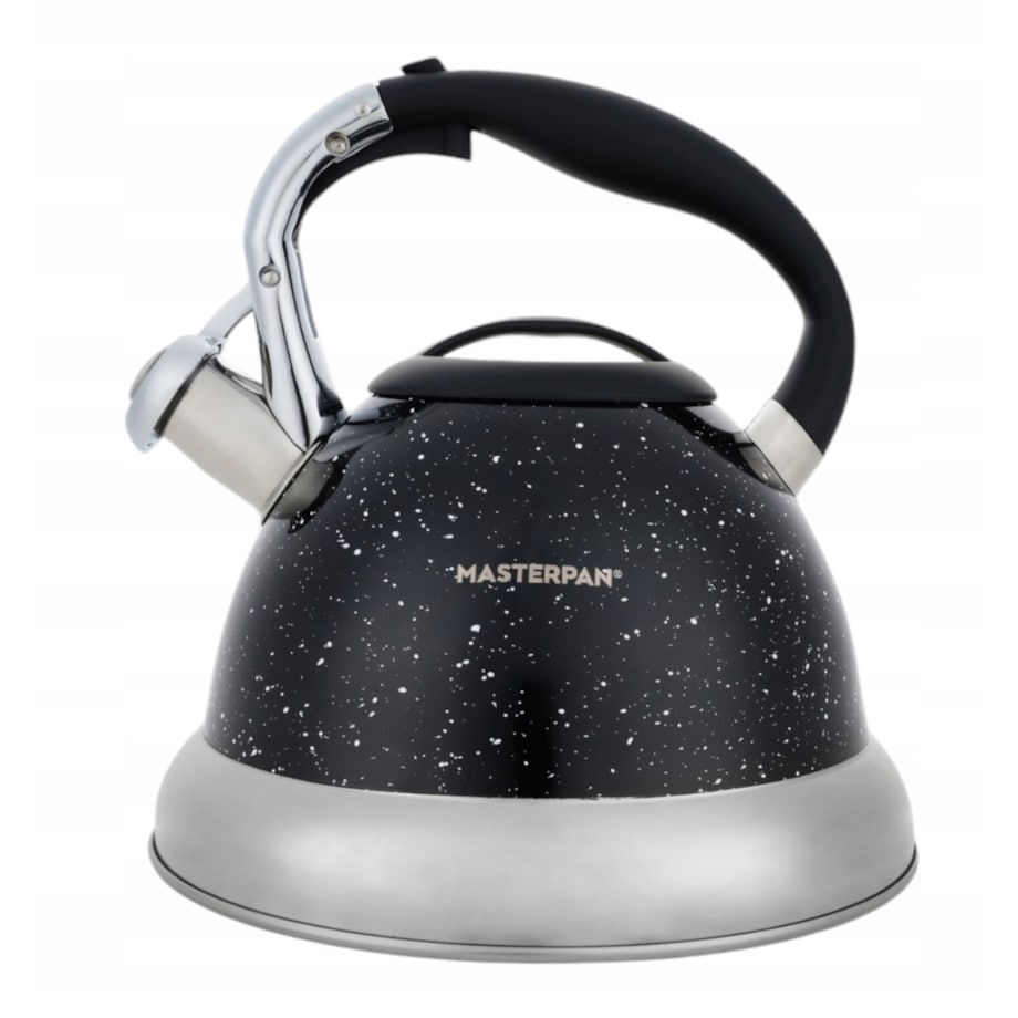 Duży Czarny Marmurkowy Czajnik Z Gwizdkiem Stalowy 3L Na Indukcję Gaz