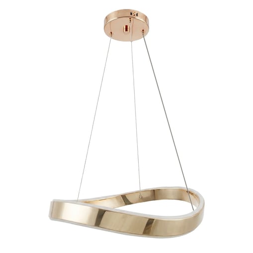 Lampa Sufitowa Wisząca Swe064-Cp 40Cm Złoty, Metal, Tworzywo Sztuczne