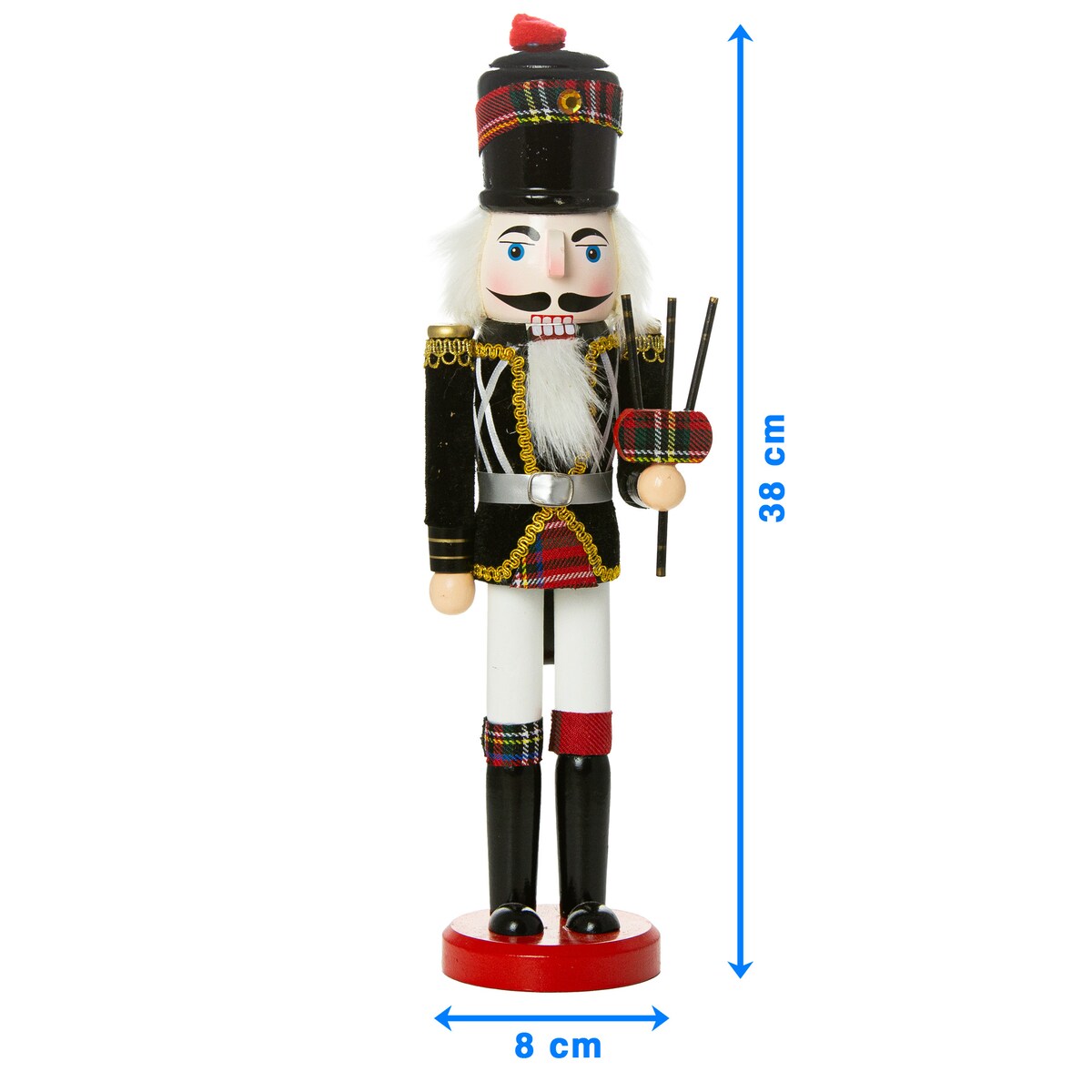 Figurka Dziadek Do Orzechów 38 Cm Duża Boże Narodzenie Dudy Świąteczna